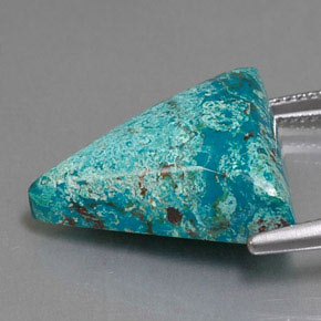 azurita Azul Multicor Natural 14.55ct, Trilhão, Opaco