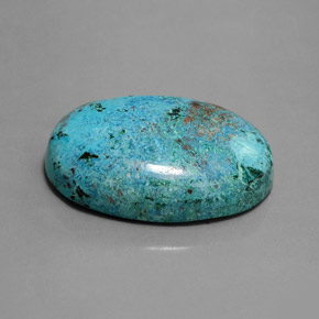 Azurita azul natural 48,69ct, corte oval, opaco