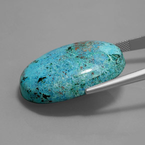 Azurita azul natural 48,69ct, corte oval, opaco