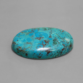 Azurita azul natural 44,49ct, corte oval, opaco