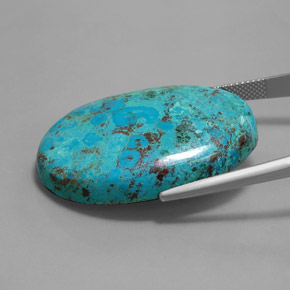 Azurita azul natural 44,49ct, corte oval, opaco
