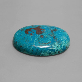 Azurita azul natural 43,19ct, corte oval, opaco