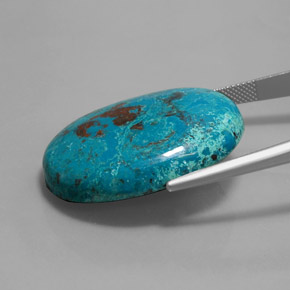 Azurita azul natural 43,19ct, corte oval, opaco