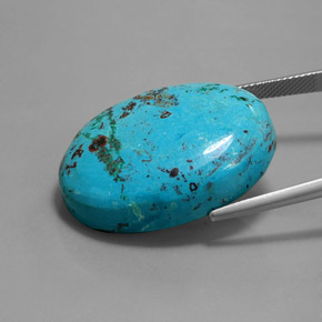 azurita Azul Multicor Natural 41.17ct, Corte Oval, Opaco