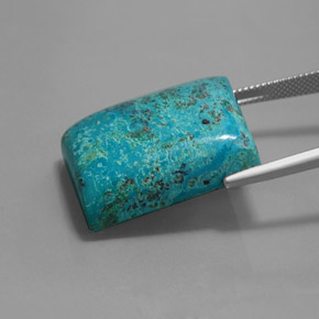 Azurita azul natural 40,92ct, baguete, opaco