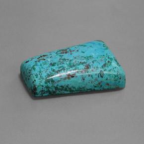 Azurita azul natural 37,80ct, baguete, opaco