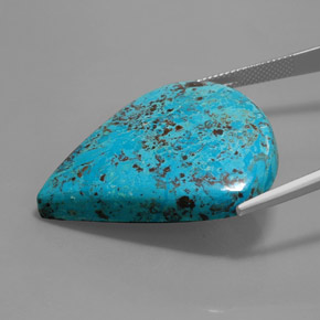 azurita Azul Multicor Natural 36.64ct, Formato de pêra, Opaco