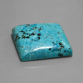 Azurita azul natural 55,20ct, baguete, opaco