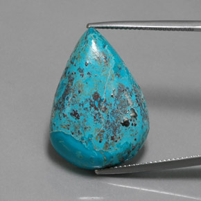 azurita Azul Multicor Natural 17.80ct, Formato de pêra, Opaco