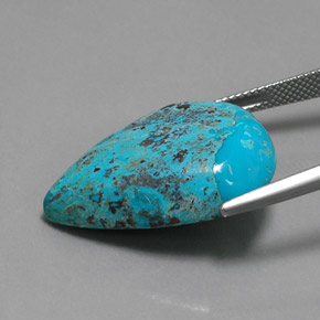 azurita Azul Multicor Natural 17.80ct, Formato de pêra, Opaco