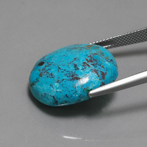 azurita Azul Multicor Natural 19.59ct, Corte Oval, Opaco