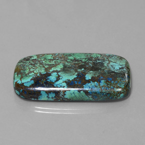 Azurita azul multicolorido natural 76,94ct, almofada cortada, opaco