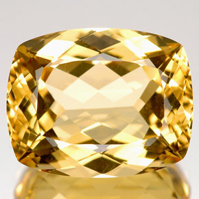 Berilo amarelo natural 7,10ct, almofada cortada, VVS