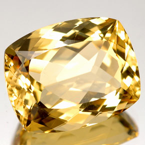Berilo amarelo natural 7,10ct, almofada cortada, VVS