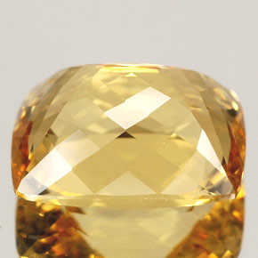 Berilo Amarelo Dourado Natural 6.89ct, Almofada cortada, VVS