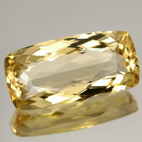 Berilo amarelo natural 4,87ct, almofada cortada, IF