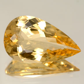 Berilo amarelo natural 3,85ct, formato de pêra, IF