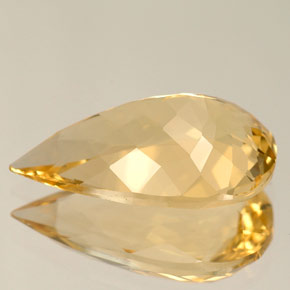 Berilo amarelo natural 3,85ct, formato de pêra, IF