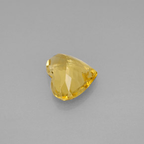 Berilo amarelo natural 1,52ct, formato de coração, VVS