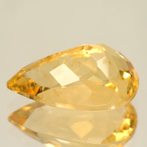 Berilo amarelo natural 4,51ct, formato de pêra, VS