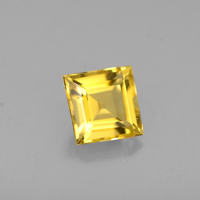 Berilo amarelo natural 0,55ct, quadrado, VVS