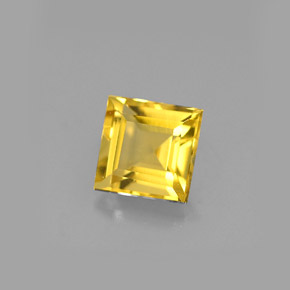 Berilo amarelo natural 0,55ct, quadrado, VVS