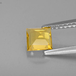Berilo amarelo natural 0,55ct, quadrado, VVS