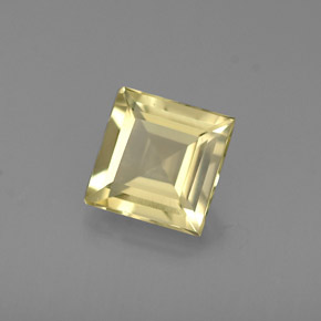 Berilo amarelo natural 0,64ct, quadrado, VVS