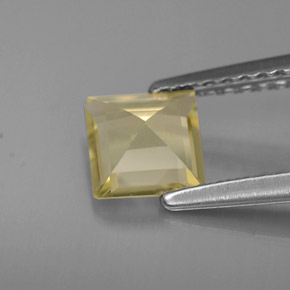 Berilo amarelo natural 0,64ct, quadrado, VVS