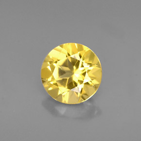 Berilo amarelo natural 0,75ct, corte redondo, VS-SI