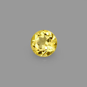 Berilo Amarelo Dourado Natural 0.66ct, Corte Redondo, VVS