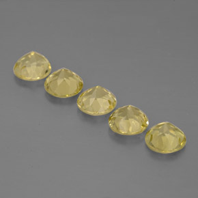Pedras preciosas de berilo amarelo natural de  ct, corte redondo, VVS-VS