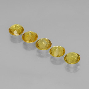 Pedras preciosas de berilo amarelo natural de  ct, corte redondo, VVS-VS