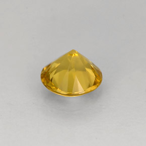 Berilo amarelo natural 0,62ct, corte redondo, VS