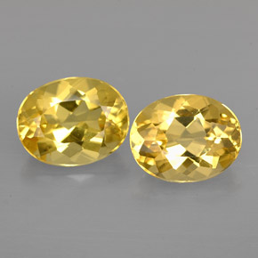 Pedras preciosas de berilo amarelo natural de  ct, corte oval, VVS