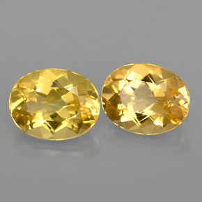 Pedras preciosas de berilo amarelo natural de  ct, corte oval, VVS