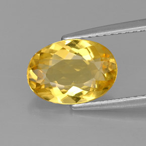 Berilo Amarelo Dourado Natural 1.91ct, Corte Oval, VVS-VS
