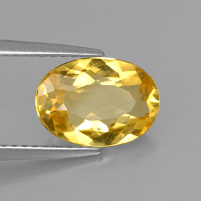 Berilo Amarelo Dourado Natural 1.91ct, Corte Oval, VVS-VS