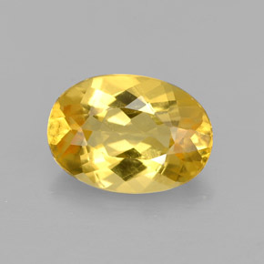 Berilo amarelo natural 2,03ct, corte oval, VVS-VS