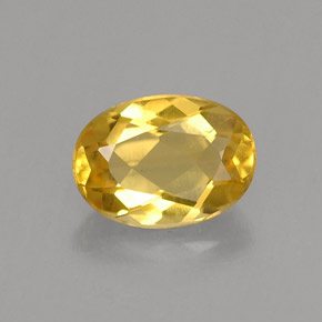 Berilo Amarelo Dourado Natural 0,68ct, Corte Oval, VVS-VS
