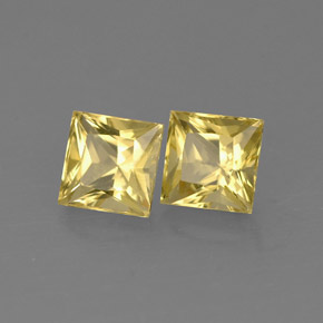 Pedras preciosas de berilo amarelo natural de  ct, quadrado, VS