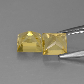 Pedras preciosas de berilo amarelo natural de  ct, quadrado, VS