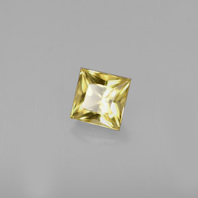 Berilo amarelo natural 0,52ct, quadrado, VVS