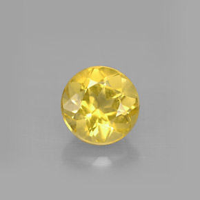 Berilo Amarelo Dourado Natural 1,24ct, Corte Redondo, VS