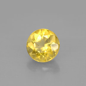 Berilo Amarelo Dourado Natural 1,24ct, Corte Redondo, VS