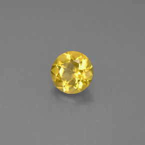 Berilo amarelo natural 0,79ct, corte redondo, VS