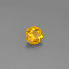 Berilo amarelo natural 0,58ct, corte redondo, VS