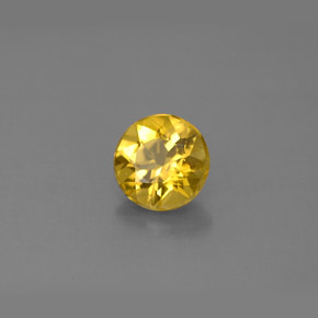 Berilo amarelo natural 0,59ct, corte redondo, VS