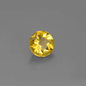 Berilo amarelo natural 0,59ct, corte redondo, VS