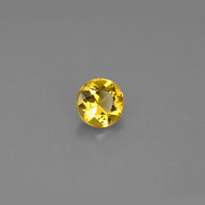 Berilo amarelo natural 0,45ct, corte redondo, VS